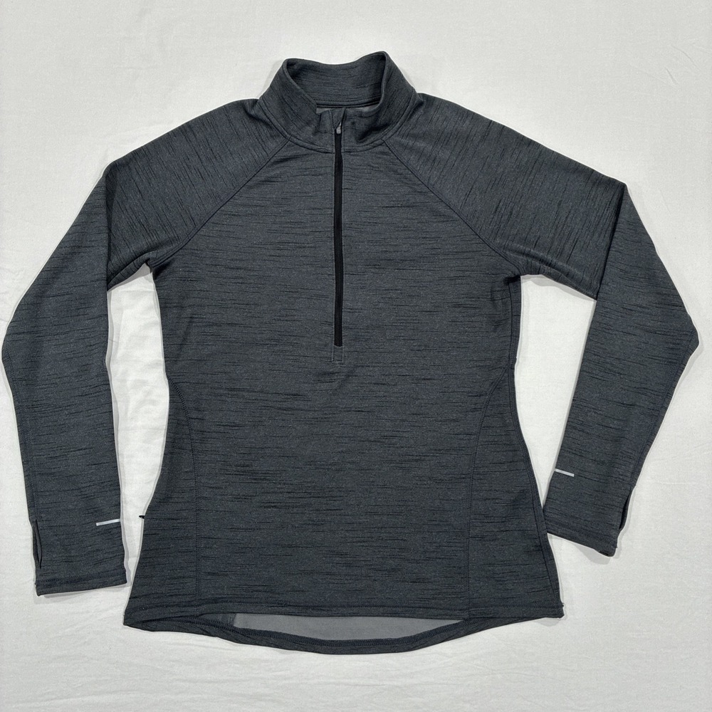 C9 by Champion Grey 1/2 Zip Active Pullover Jacket Women's Medium Thumb Holes